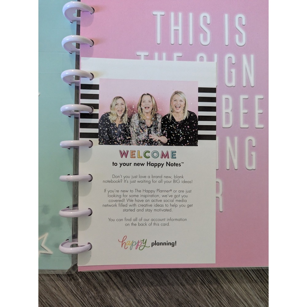 New Happy Planner Notes Disc Bound Notebook Seize The Day Undated Stickers - Picture 2 of 13